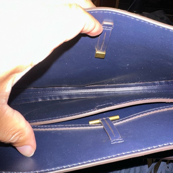 Tory Burch Blue Suede Fringe Bag - Picture 7 of 7